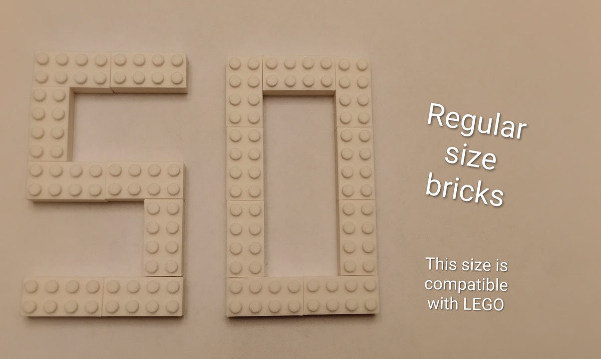 50 2x4 regular size bricks (compatible with leading brands)