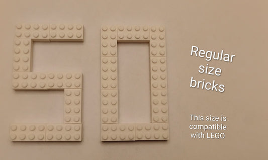 50 2x4 regular size bricks (compatible with leading brands)