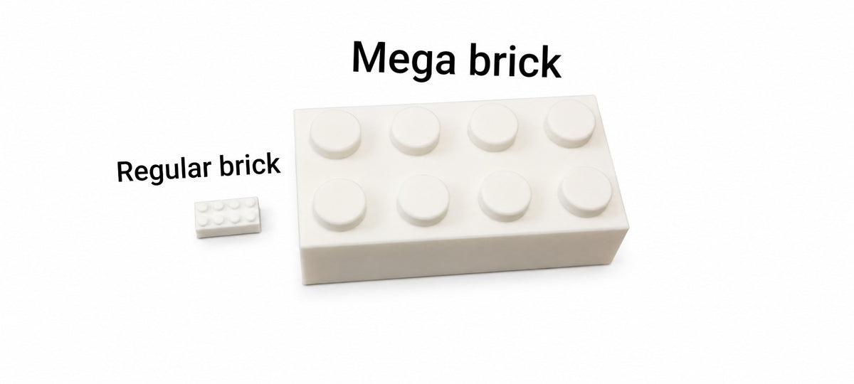 2x4 Mega bricks (our largest size!)